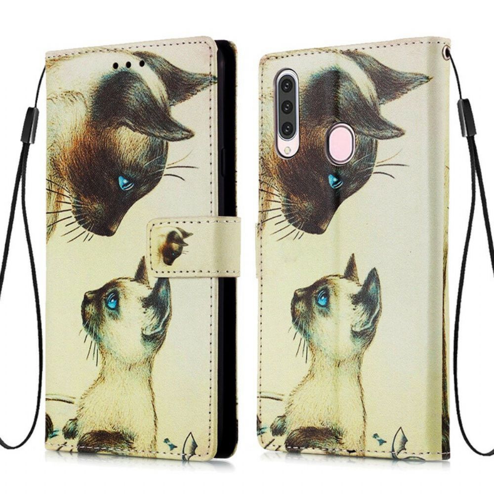 Folio-hoesje voor Samsung Galaxy A20s Kitten En Mama