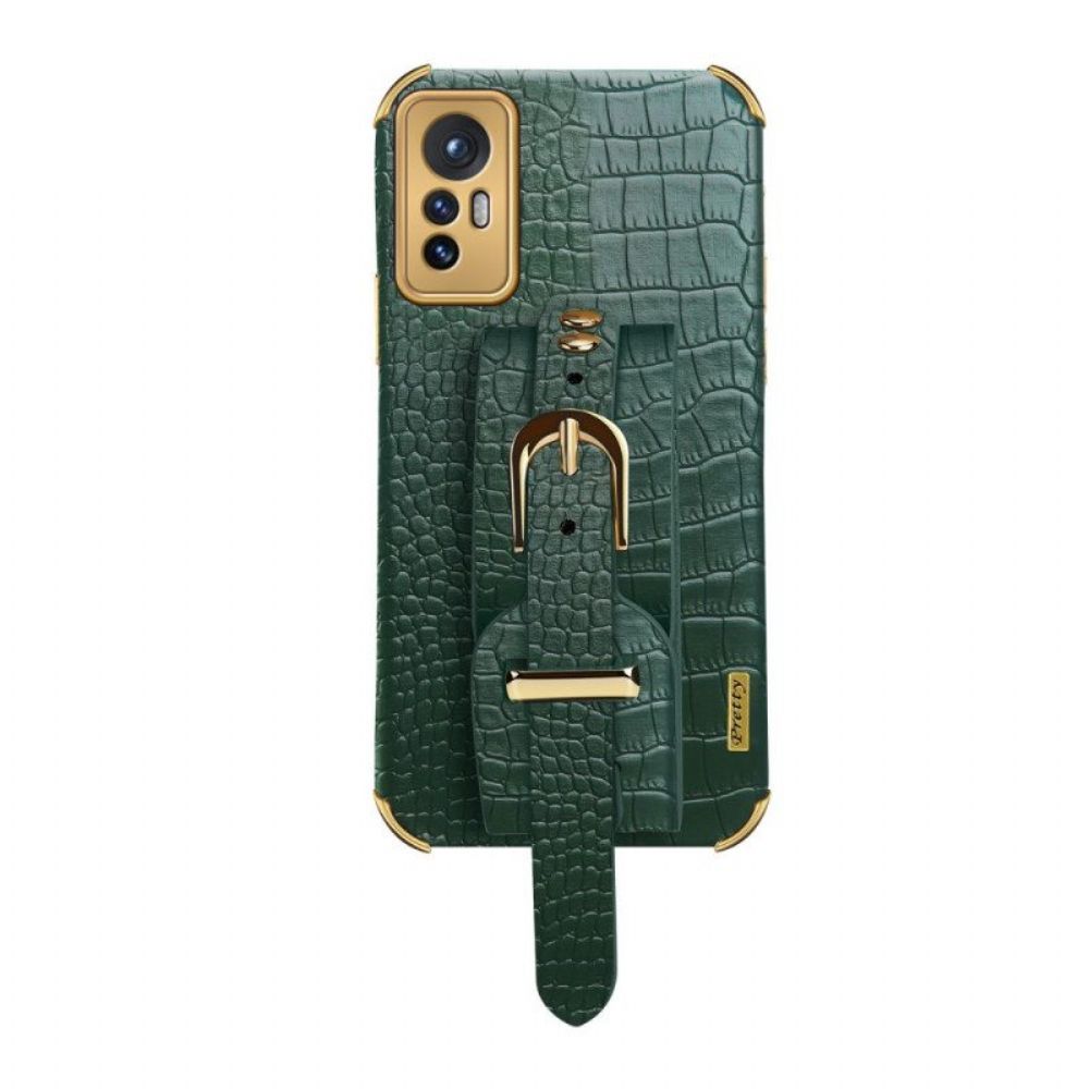 Hoesje voor Xiaomi 12 Pro Croco Band