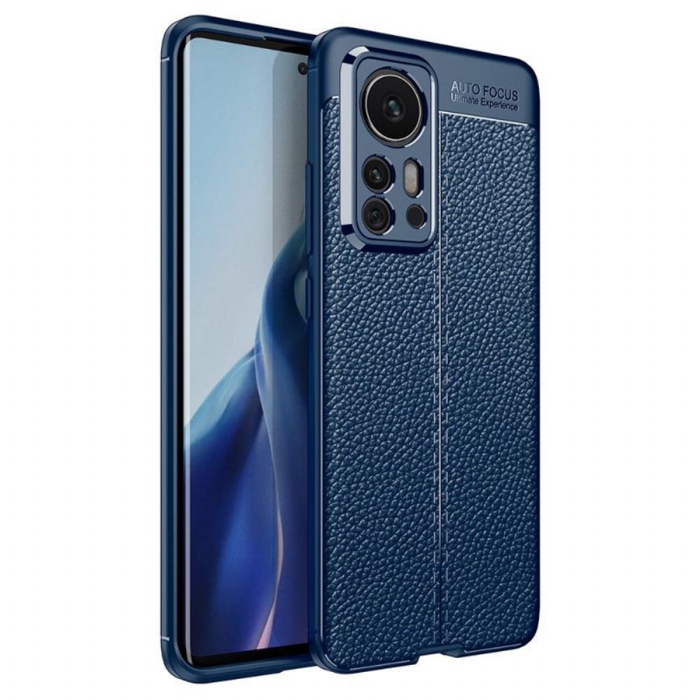 Hoesje voor Xiaomi 12 Pro Dubbellijnig Litchi-leereffect