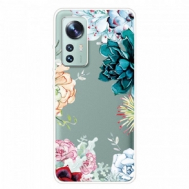 Hoesje voor Xiaomi 12 Pro Siliconen Wilde Bloemen