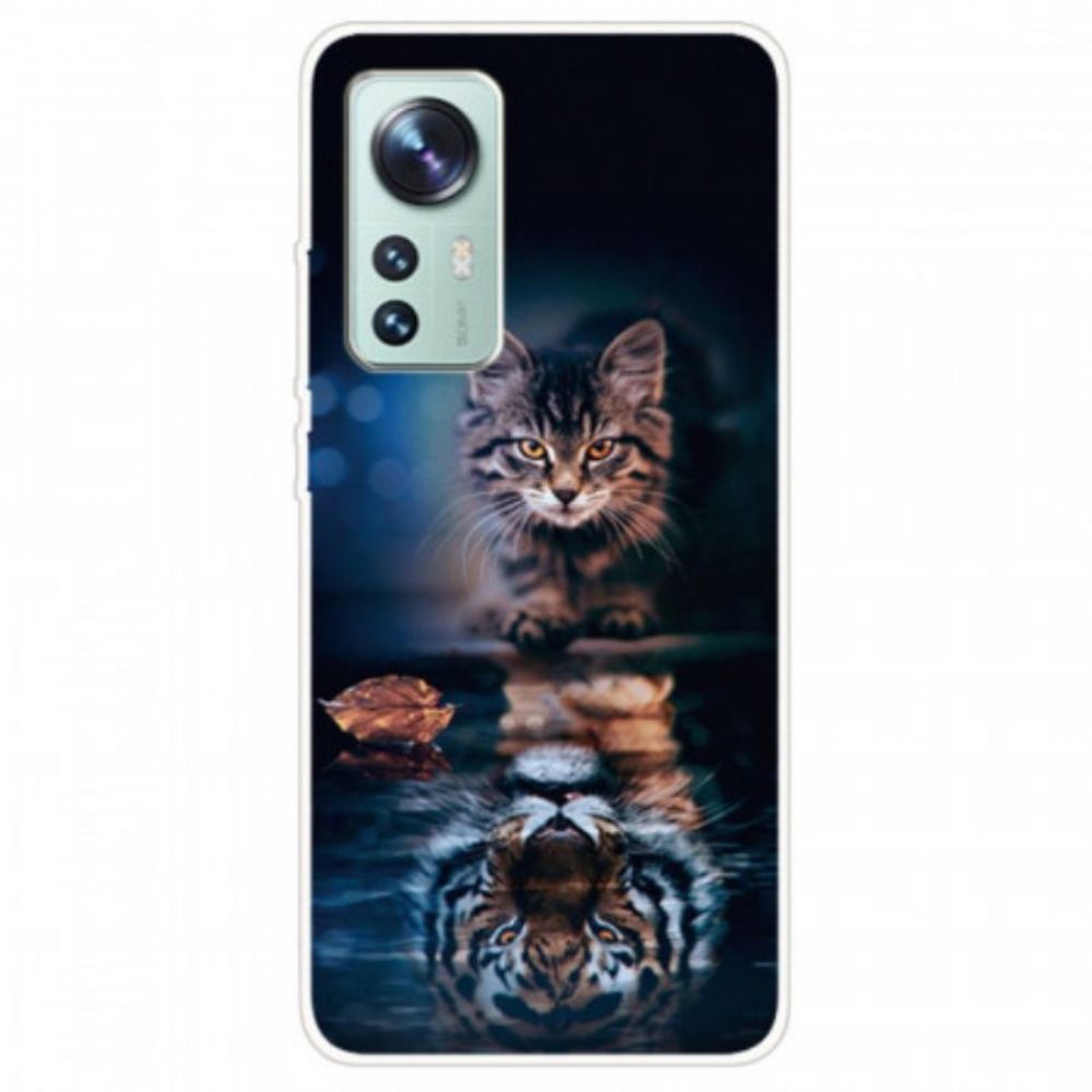 Hoesje voor Xiaomi 12 Pro Waakzame Kat Siliconen