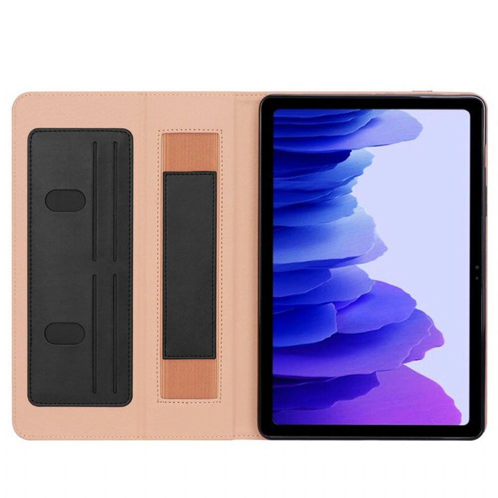 Case voor Samsung Galaxy Tab S7 / Tab S8 Lederen Stijl Met Riem