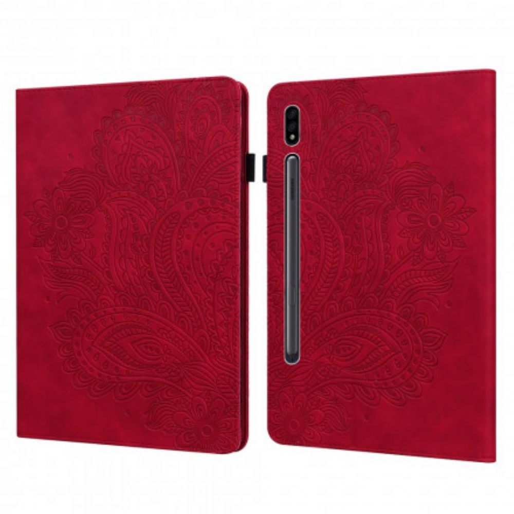 Cover voor Samsung Galaxy Tab S7 / Tab S8 Bloemenafdruk