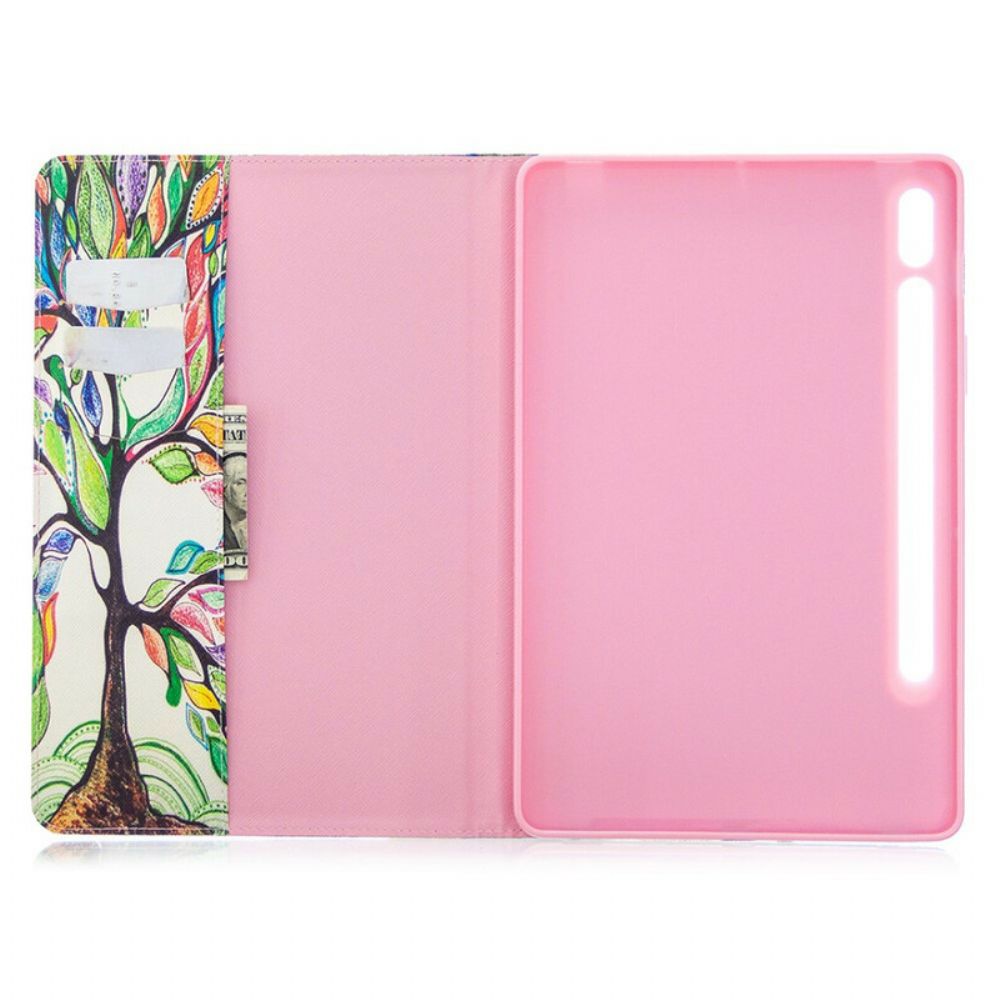 Cover voor Samsung Galaxy Tab S7 / Tab S8 Gekleurde Boom