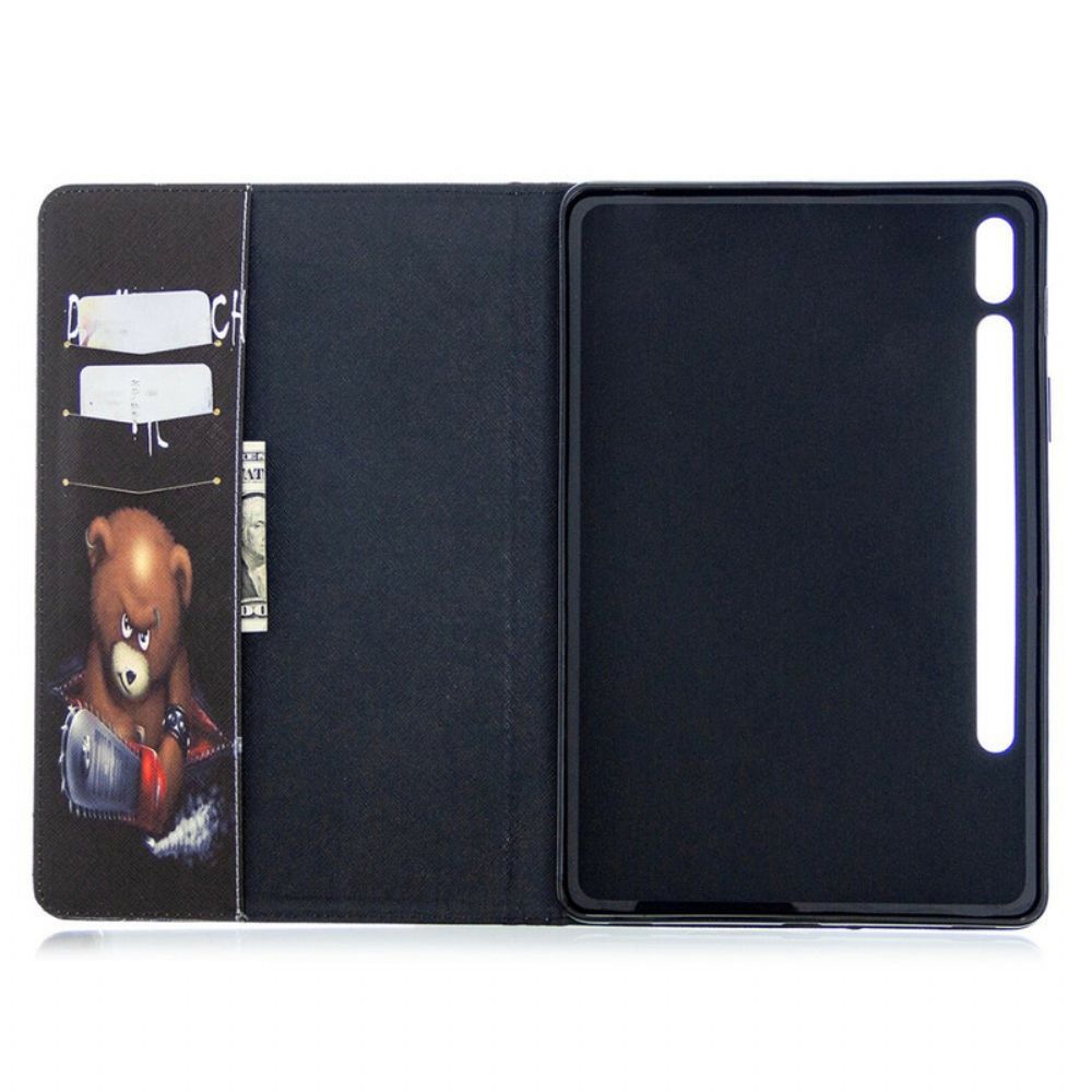 Cover voor Samsung Galaxy Tab S7 / Tab S8 Gevaarlijke Beer