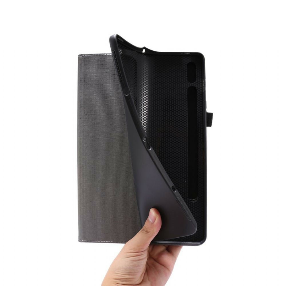 Cover voor Samsung Galaxy Tab S7 / Tab S8 Klassiek Kunstleer