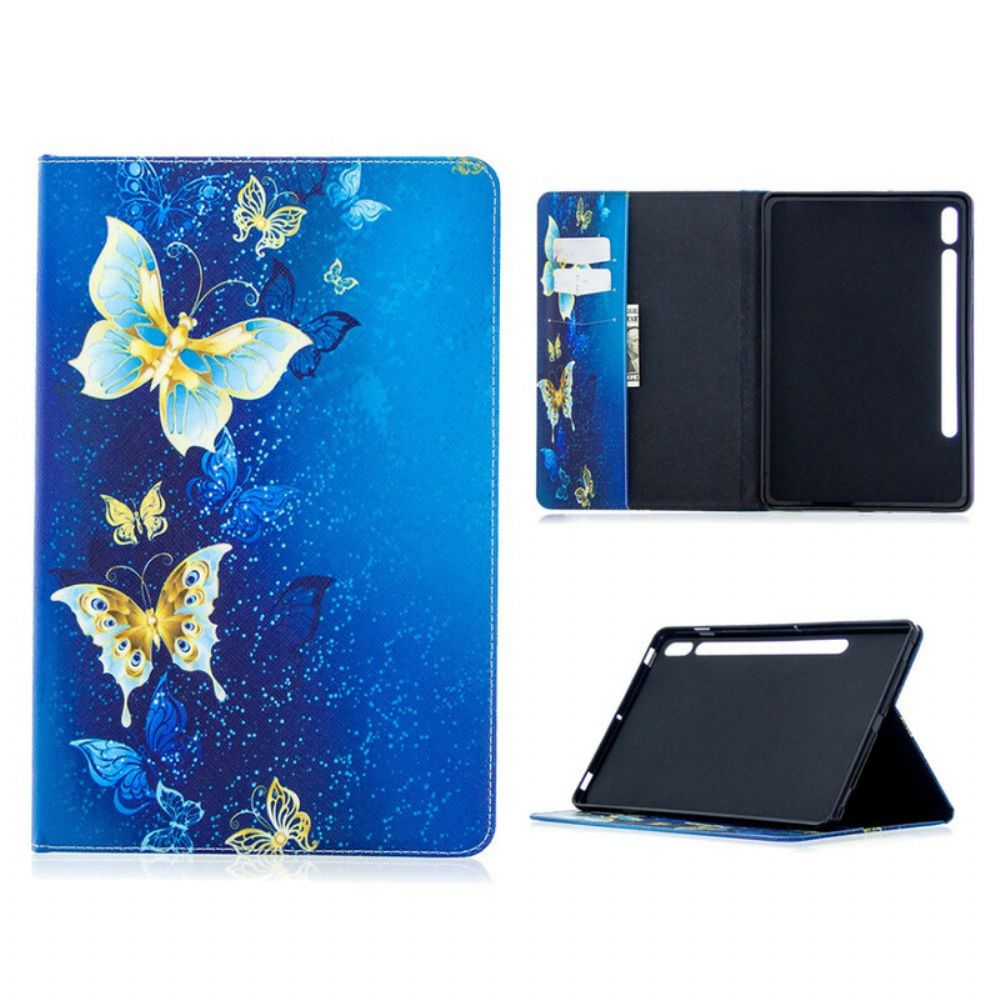 Cover voor Samsung Galaxy Tab S7 / Tab S8 Kostbare Vlinders