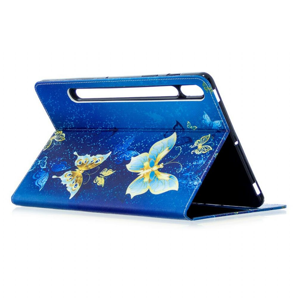 Cover voor Samsung Galaxy Tab S7 / Tab S8 Kostbare Vlinders