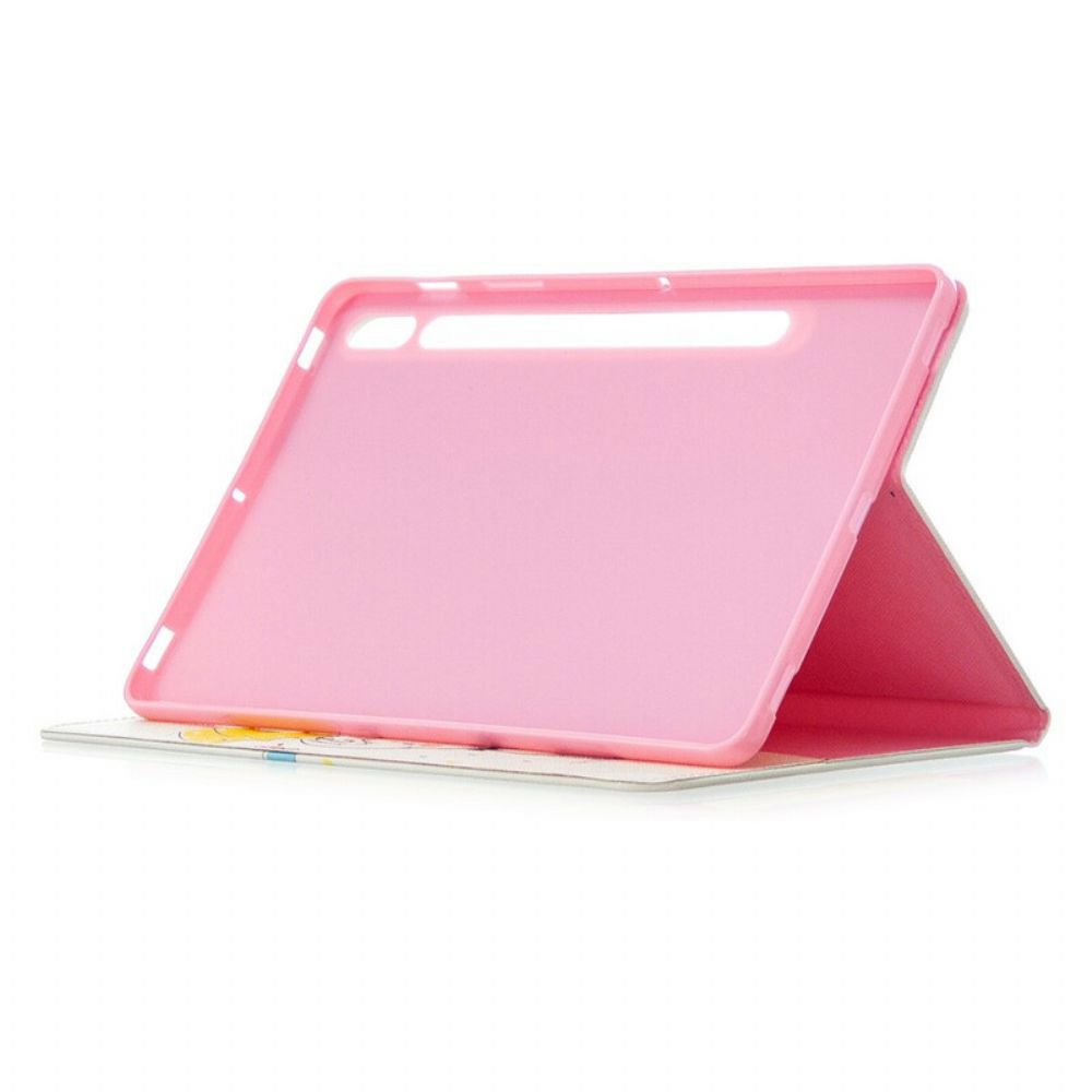 Cover voor Samsung Galaxy Tab S7 / Tab S8 Olifant Gedrukt Patroon