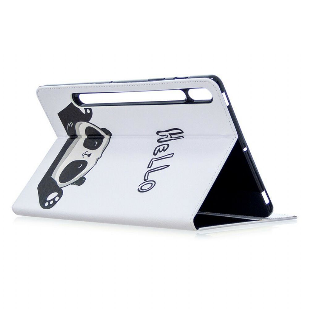 Cover voor Samsung Galaxy Tab S7 / Tab S8 Panda Gedrukt Patroon