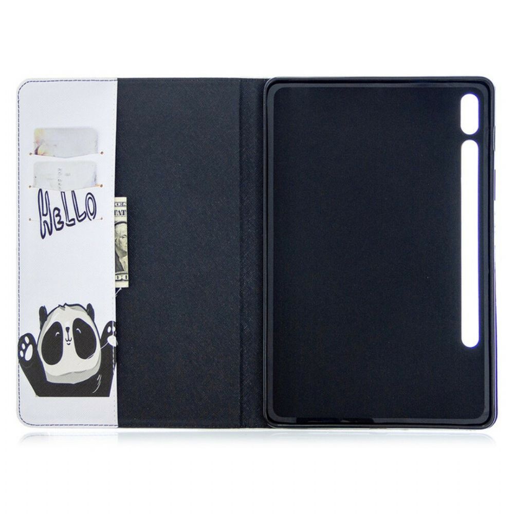 Cover voor Samsung Galaxy Tab S7 / Tab S8 Panda Gedrukt Patroon