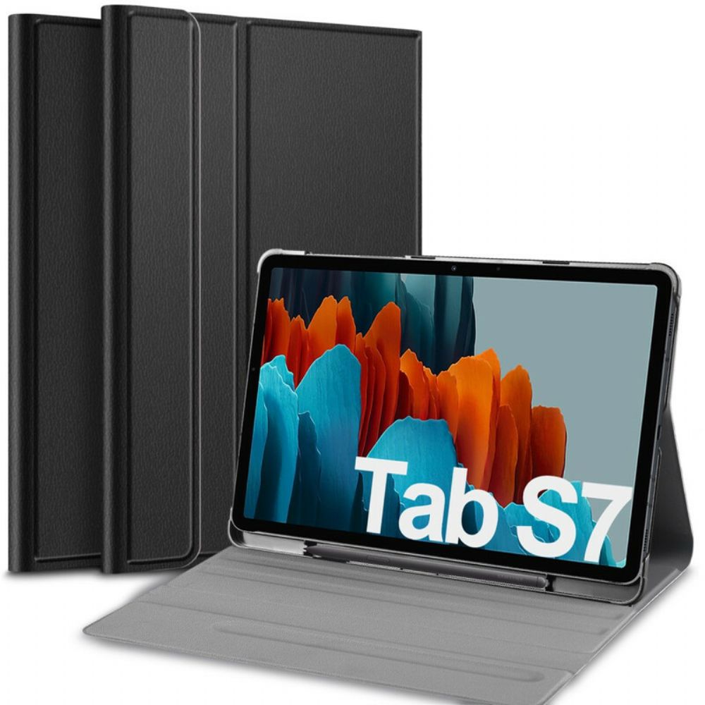 Cover voor Samsung Galaxy Tab S7 / Tab S8 Premium Lederen Stijl