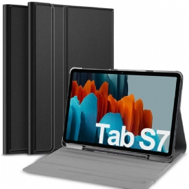 Cover voor Samsung Galaxy Tab S7 / Tab S8 Premium Lederen Stijl