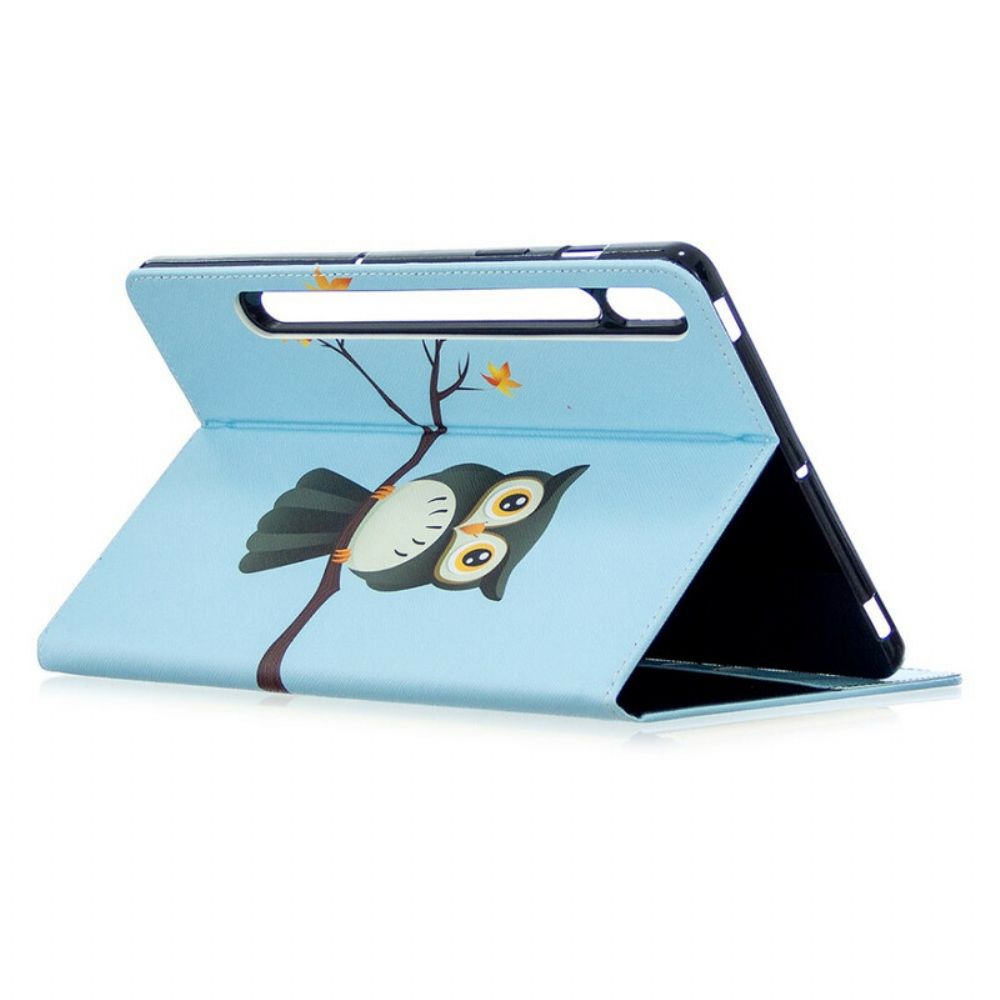 Cover voor Samsung Galaxy Tab S7 / Tab S8 Uil Zat Op De Tak