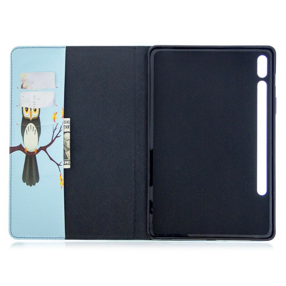 Cover voor Samsung Galaxy Tab S7 / Tab S8 Uil Zat Op De Tak