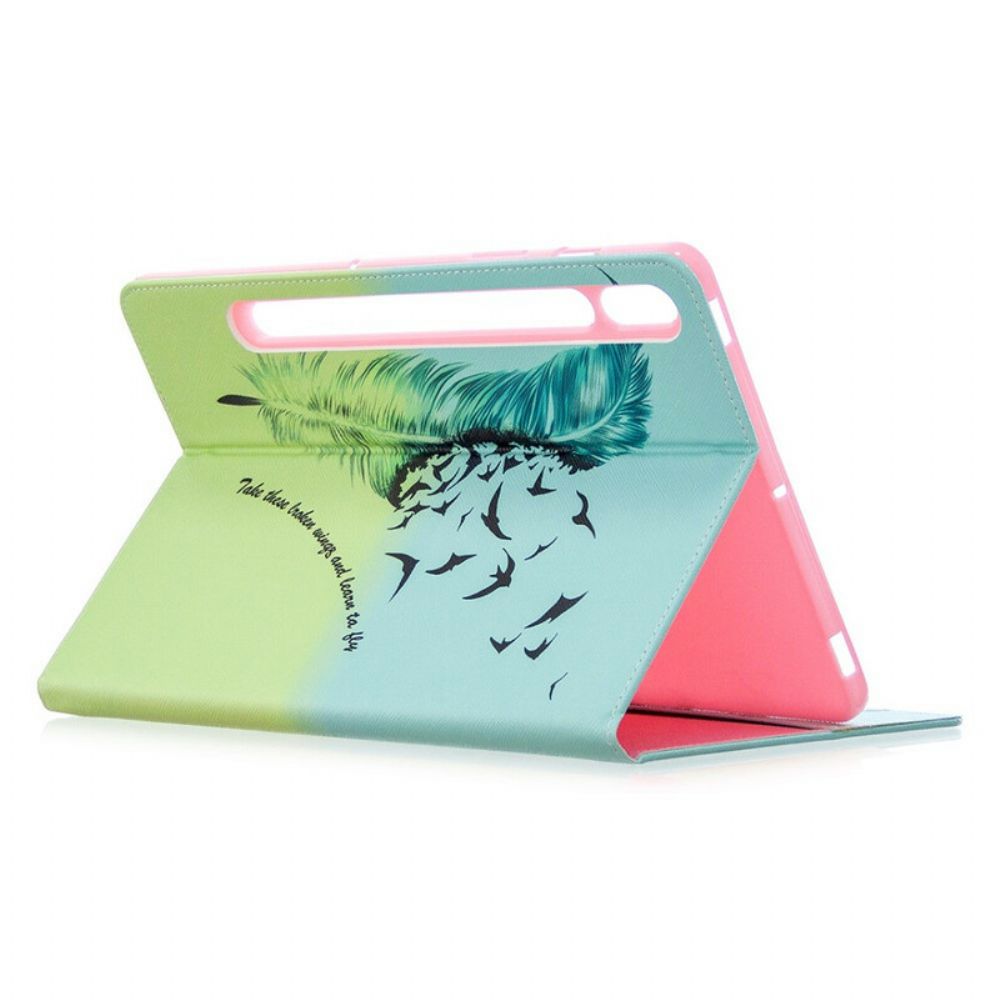 Cover voor Samsung Galaxy Tab S7 / Tab S8 Veren