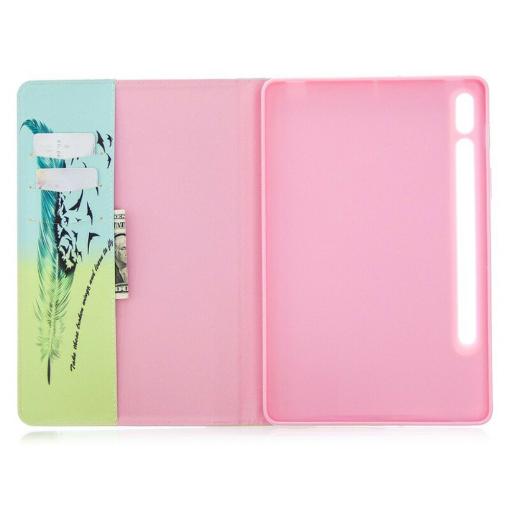 Cover voor Samsung Galaxy Tab S7 / Tab S8 Veren