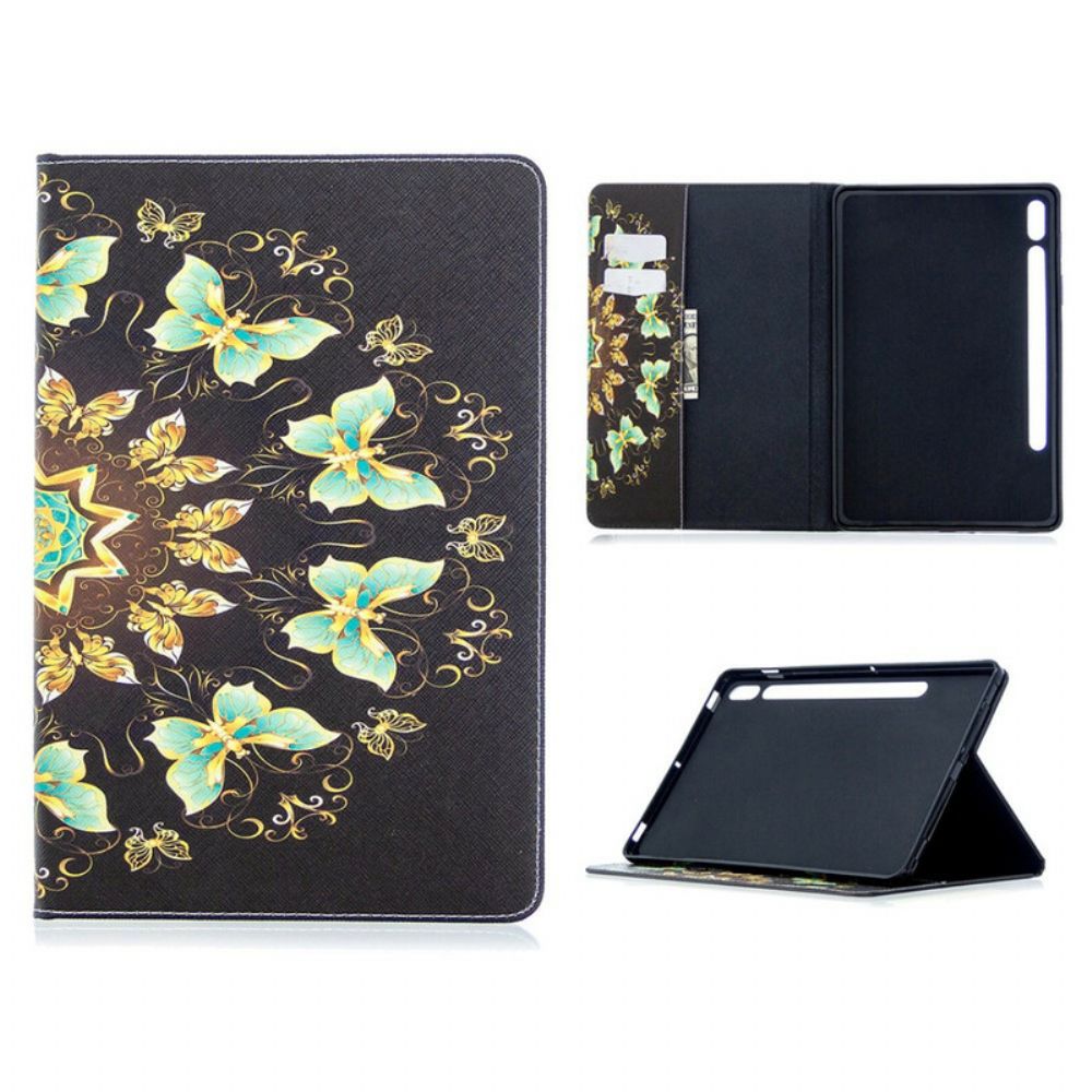 Cover voor Samsung Galaxy Tab S7 / Tab S8 Vlinders Kunst