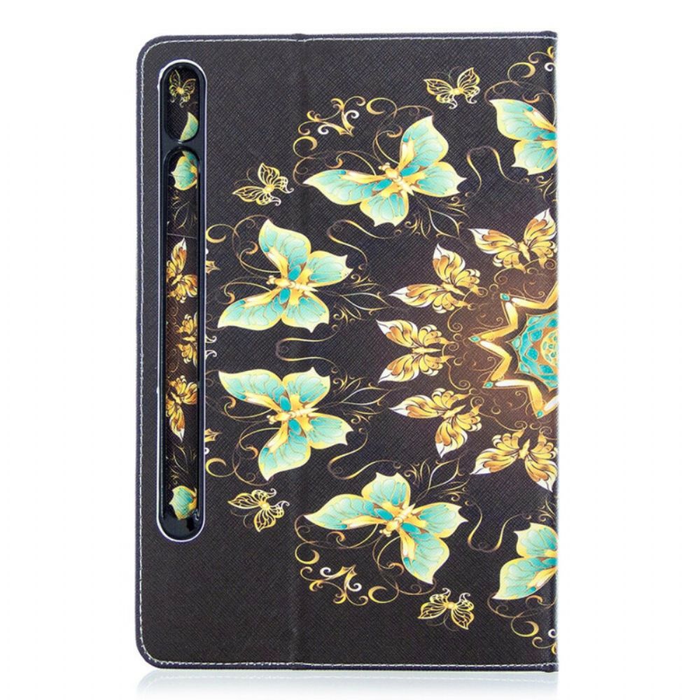 Cover voor Samsung Galaxy Tab S7 / Tab S8 Vlinders Kunst