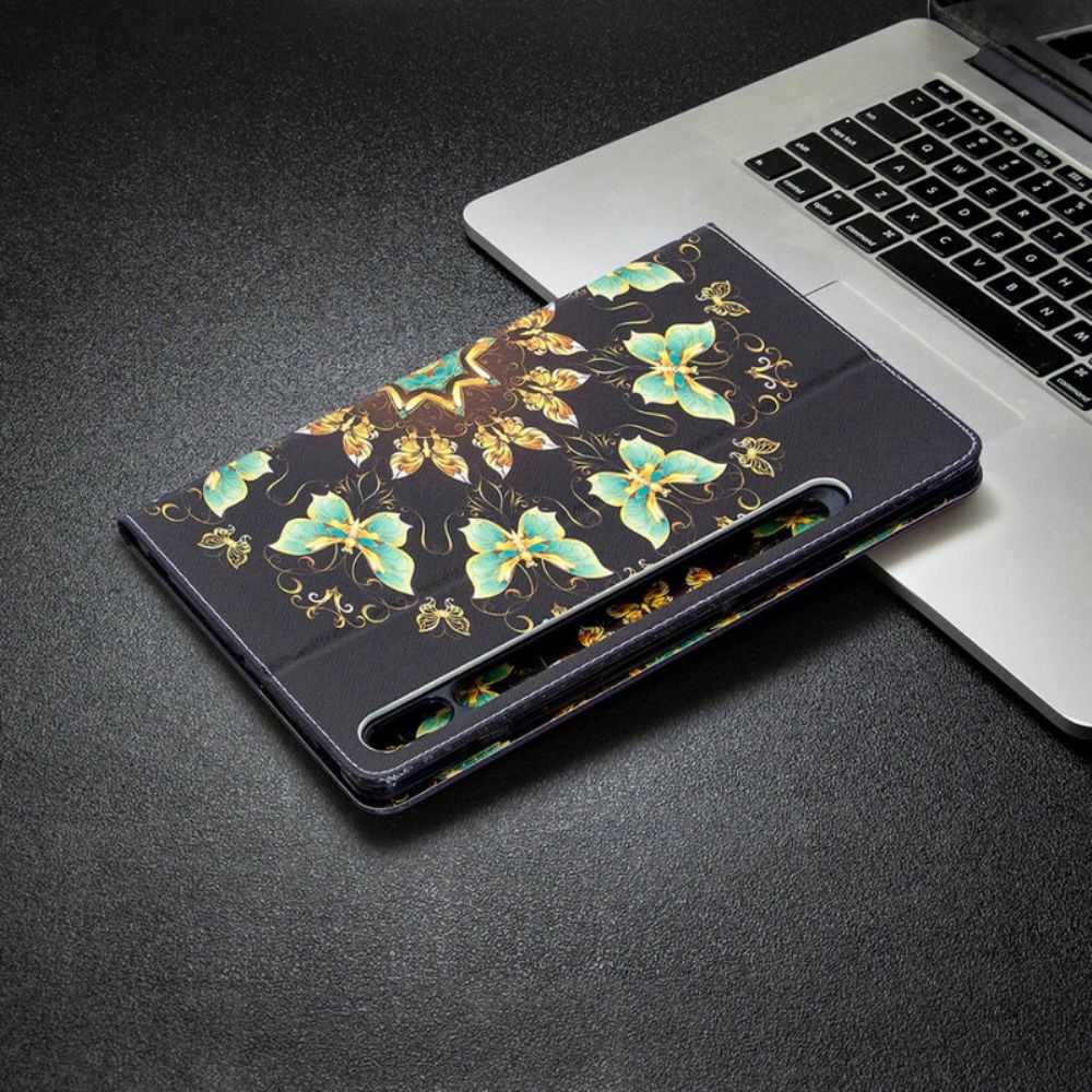 Cover voor Samsung Galaxy Tab S7 / Tab S8 Vlinders Kunst