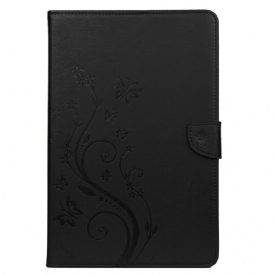 Flip Case voor Samsung Galaxy Tab S7 / Tab S8 Bloemenvlinders