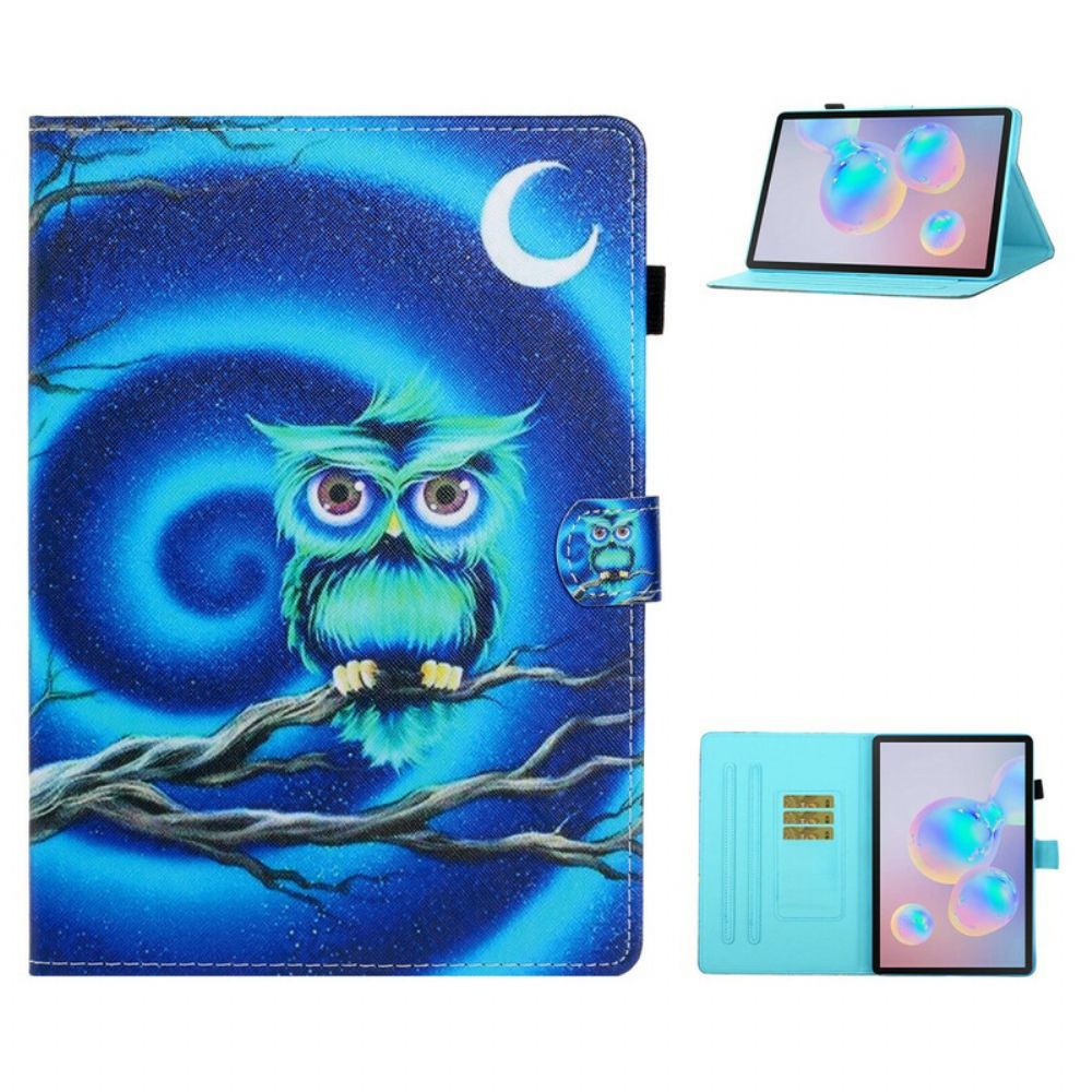 Flip Case voor Samsung Galaxy Tab S7 / Tab S8 Grappige Uil