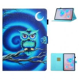 Flip Case voor Samsung Galaxy Tab S7 / Tab S8 Grappige Uil