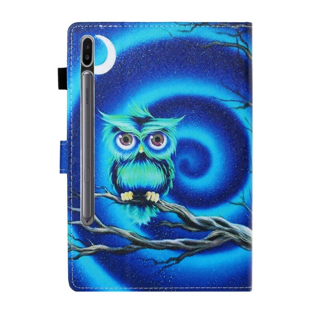 Flip Case voor Samsung Galaxy Tab S7 / Tab S8 Grappige Uil