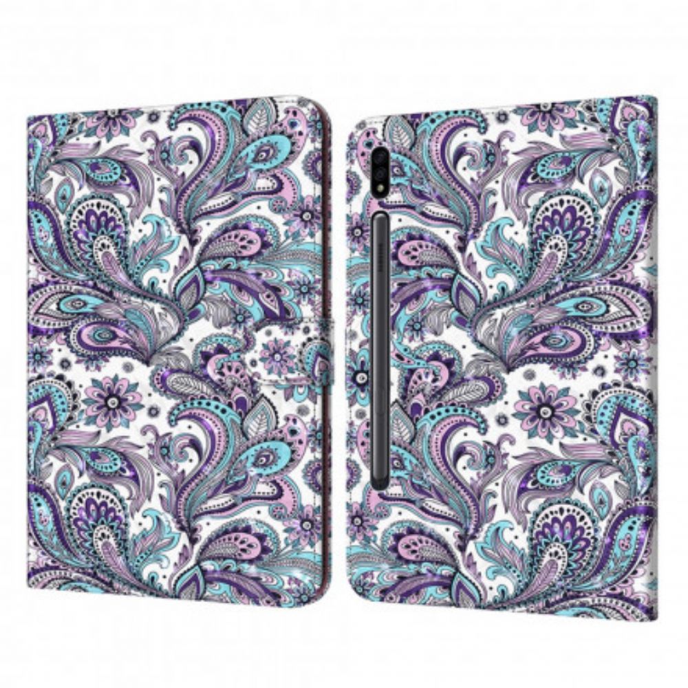 Flip Case voor Samsung Galaxy Tab S7 / Tab S8 Paisley-patroon