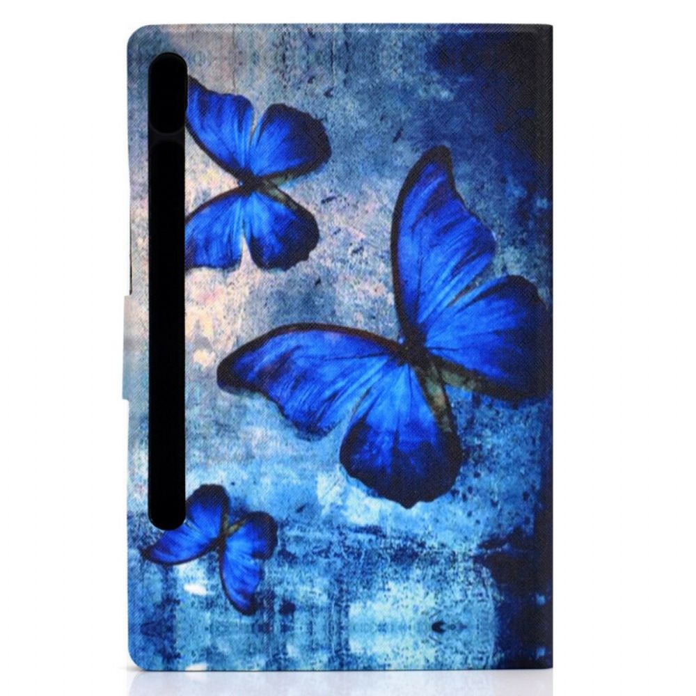 Flip Case voor Samsung Galaxy Tab S7 / Tab S8 Vlinders