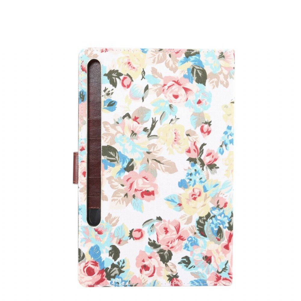 Flip Case voor Samsung Galaxy Tab S7 / Tab S8 Vrijheidsbloemen