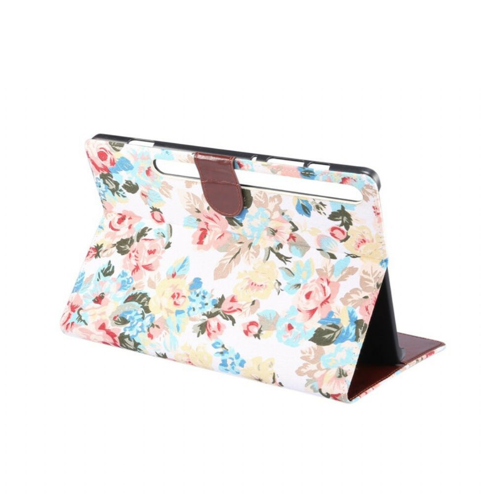 Flip Case voor Samsung Galaxy Tab S7 / Tab S8 Vrijheidsbloemen