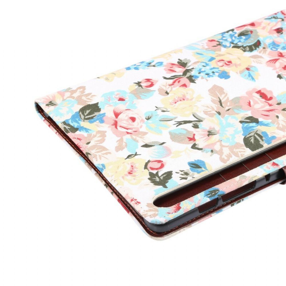 Flip Case voor Samsung Galaxy Tab S7 / Tab S8 Vrijheidsbloemen