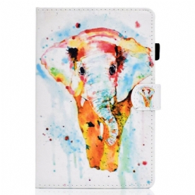 Folio-hoesje voor Samsung Galaxy Tab S7 / Tab S8 Aquarel Olifant