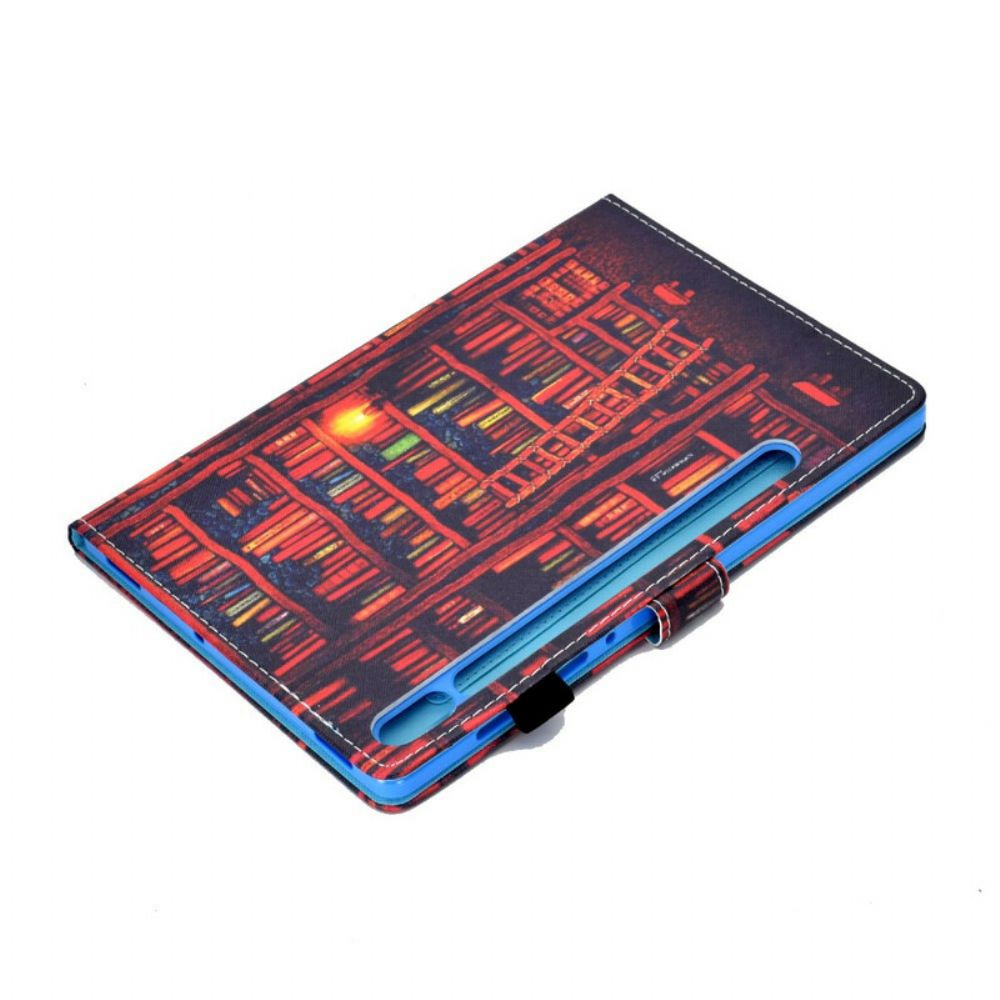 Folio-hoesje voor Samsung Galaxy Tab S7 / Tab S8 Bibliotheek