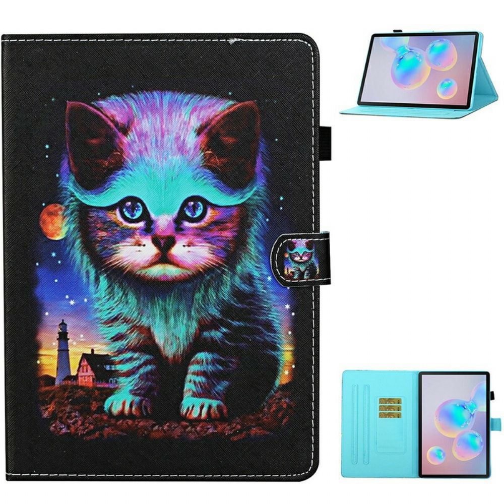 Folio-hoesje voor Samsung Galaxy Tab S7 / Tab S8 Elektrische Kat