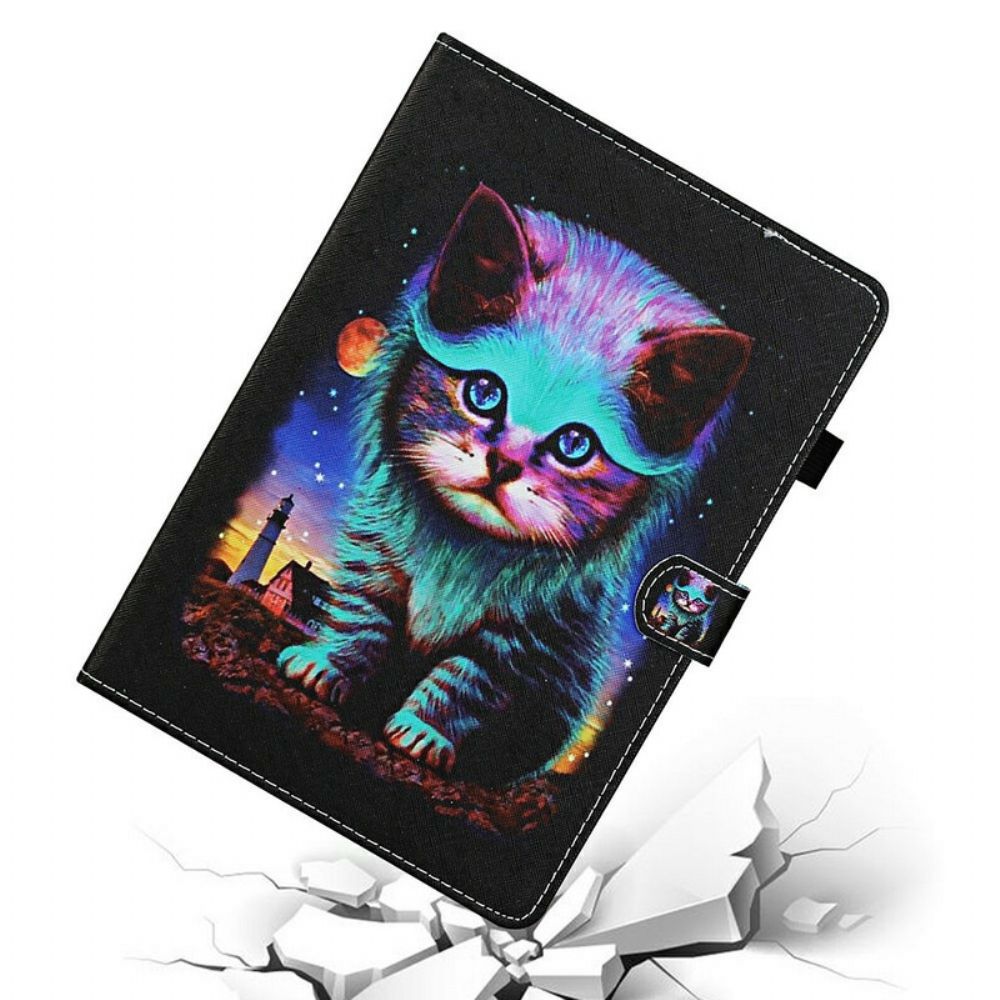 Folio-hoesje voor Samsung Galaxy Tab S7 / Tab S8 Elektrische Kat