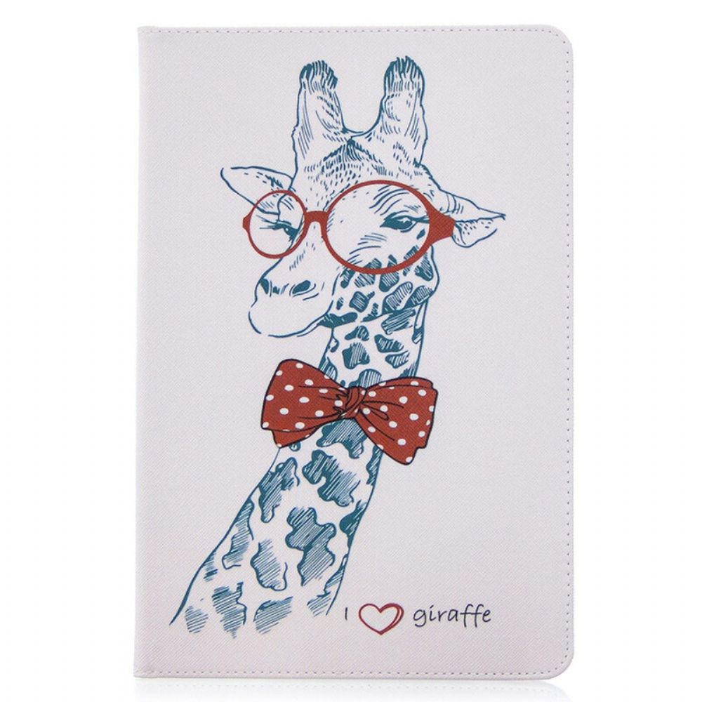 Folio-hoesje voor Samsung Galaxy Tab S7 / Tab S8 Giraffe Print Ontwerp