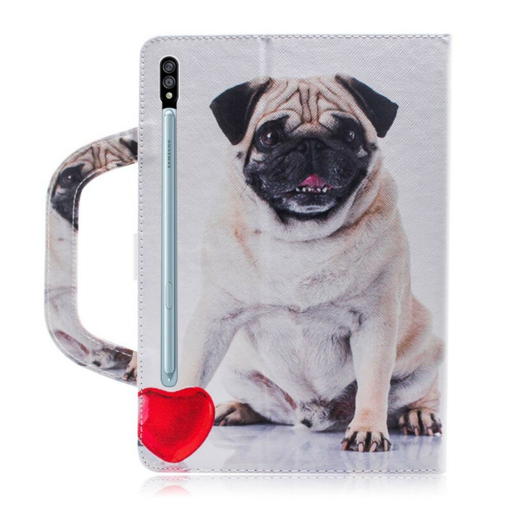 Folio-hoesje voor Samsung Galaxy Tab S7 / Tab S8 Hond Met Handvat