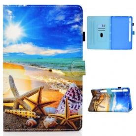 Folio-hoesje voor Samsung Galaxy Tab S7 / Tab S8 Leuk Strand