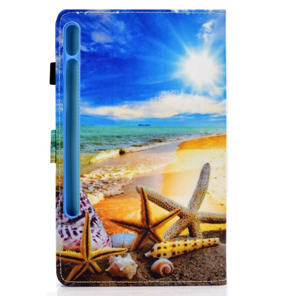 Folio-hoesje voor Samsung Galaxy Tab S7 / Tab S8 Leuk Strand