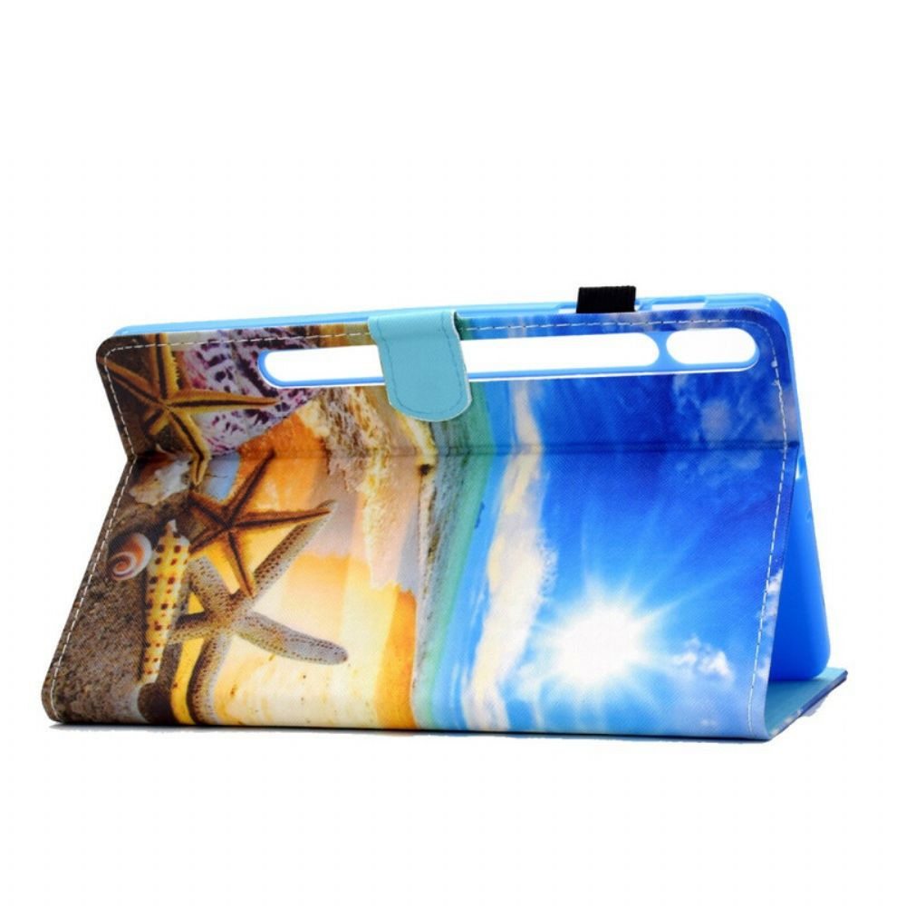 Folio-hoesje voor Samsung Galaxy Tab S7 / Tab S8 Leuk Strand