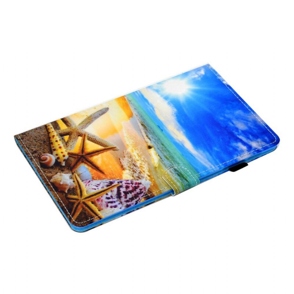 Folio-hoesje voor Samsung Galaxy Tab S7 / Tab S8 Leuk Strand