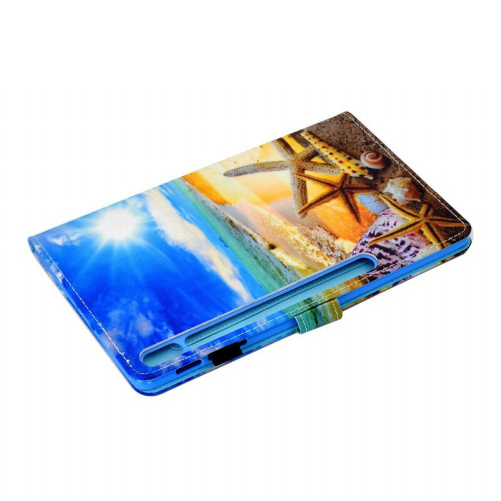 Folio-hoesje voor Samsung Galaxy Tab S7 / Tab S8 Leuk Strand