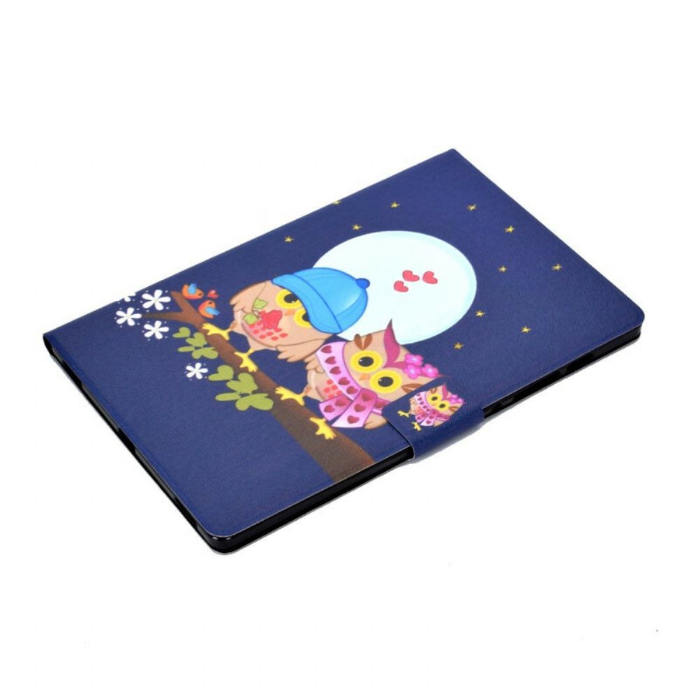 Folio-hoesje voor Samsung Galaxy Tab S7 / Tab S8 Leuke Uilen