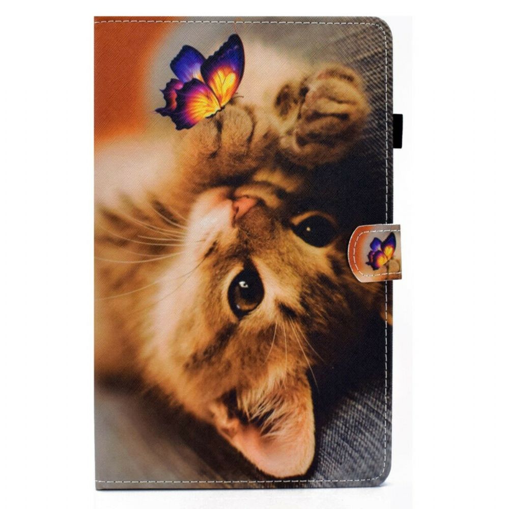 Folio-hoesje voor Samsung Galaxy Tab S7 / Tab S8 Mijn Kitten En Vlinder