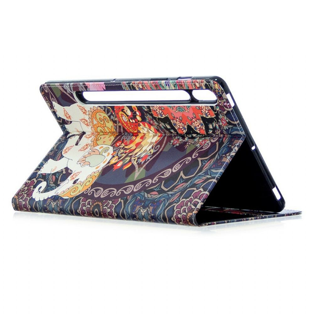 Folio-hoesje voor Samsung Galaxy Tab S7 / Tab S8 Olifantenpatroon