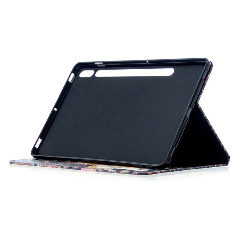 Folio-hoesje voor Samsung Galaxy Tab S7 / Tab S8 Olifantenpatroon