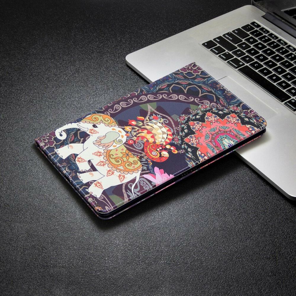 Folio-hoesje voor Samsung Galaxy Tab S7 / Tab S8 Olifantenpatroon