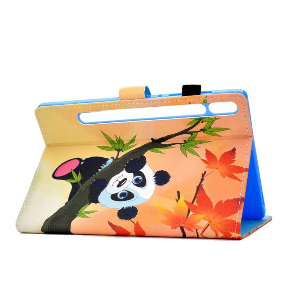 Folio-hoesje voor Samsung Galaxy Tab S7 / Tab S8 Schattige Panda